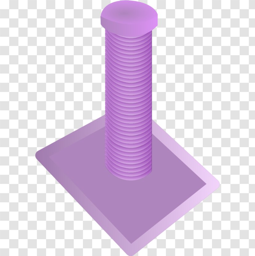 Purple Angle Cylinder - Cartoon Cat Transparent PNG