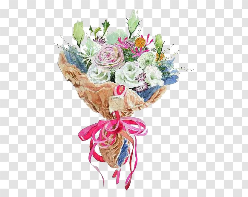 Flower Bouquet Bride Wedding - Vecteur - Watercolor Transparent PNG