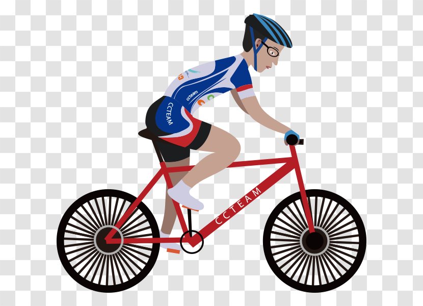 Fixed-gear Bicycle BMX Bike - Fork - Hand-painted Cartoon Ride People Transparent PNG