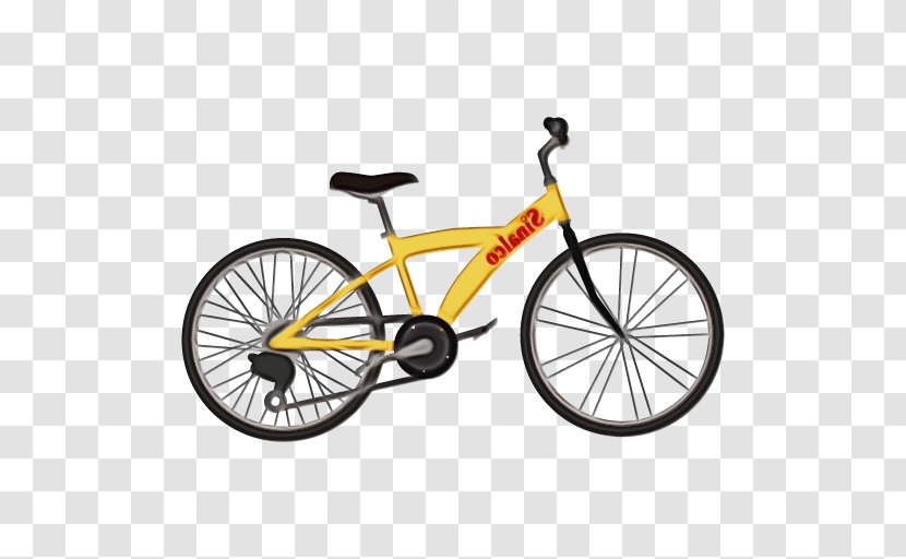 Background Yellow Frame - Bicycle Tire - Handlebar Wheel Transparent PNG