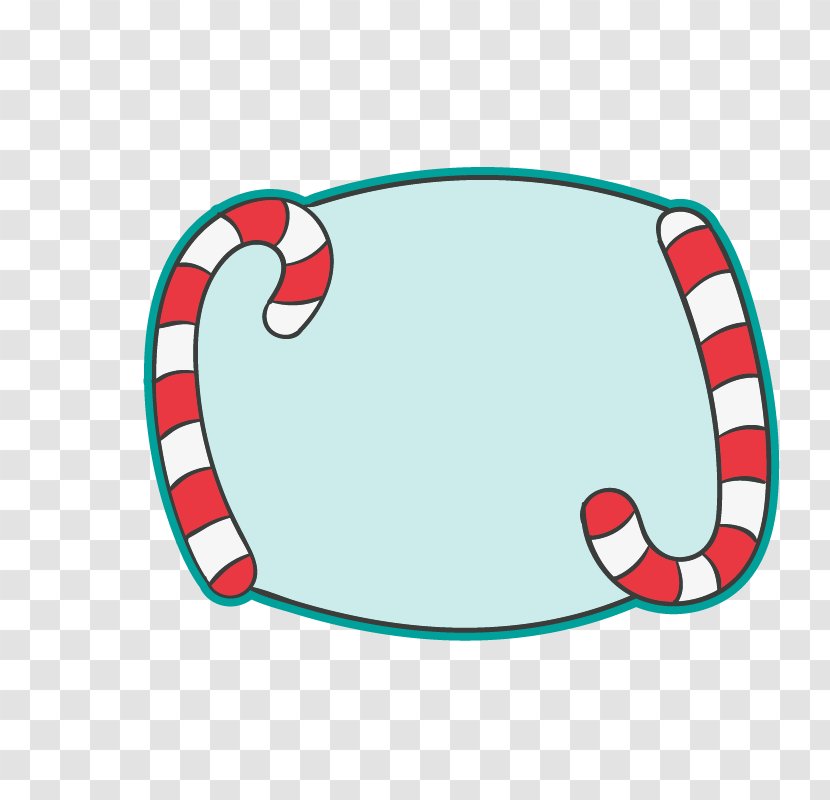 Candy Cane Christmas Dialog Box - Drawing - Blue Transparent PNG