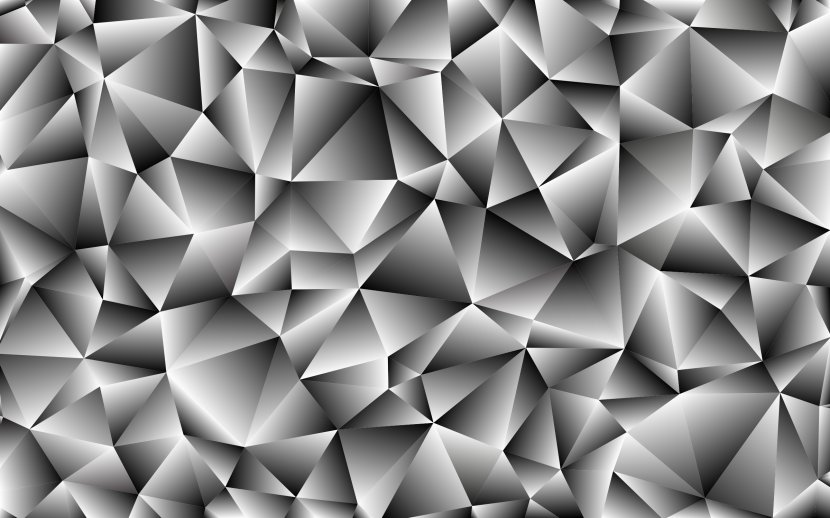 Desktop Wallpaper Triangle Black And White Polygon Monochrome Photography - Geometric Transparent PNG