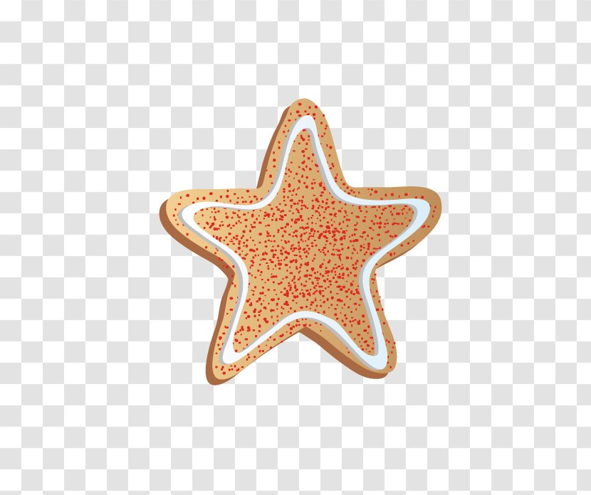 Hot Chocolate Bar Christmas Cookie Clip Art - Orange - Star Cake Transparent PNG