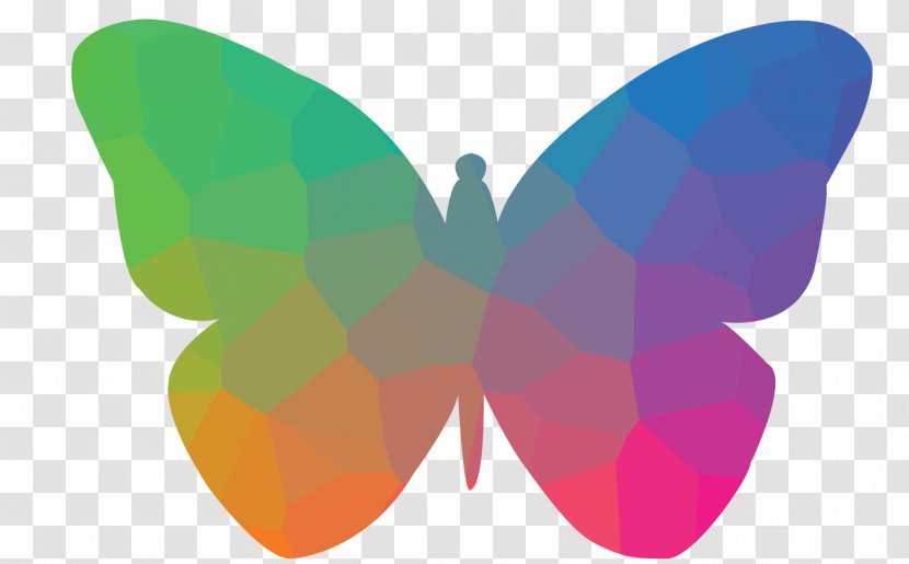 Butterfly Silhouette Paper Art Clip - Pixel Effect Transparent PNG