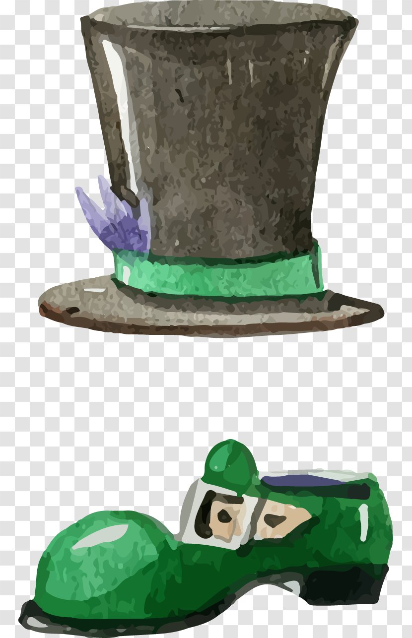 Watercolor Painting Drawing - Green - Hats Transparent PNG