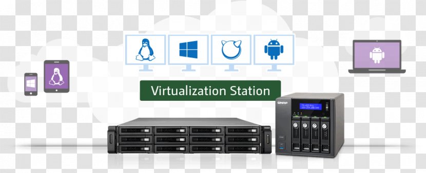 Virtualization QNAP Systems, Inc. Network Storage Systems Virtual Machine - Enterprises Station Transparent PNG