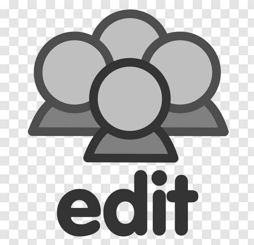 Editing Clip Art - Black And White - Group Icon Transparent PNG