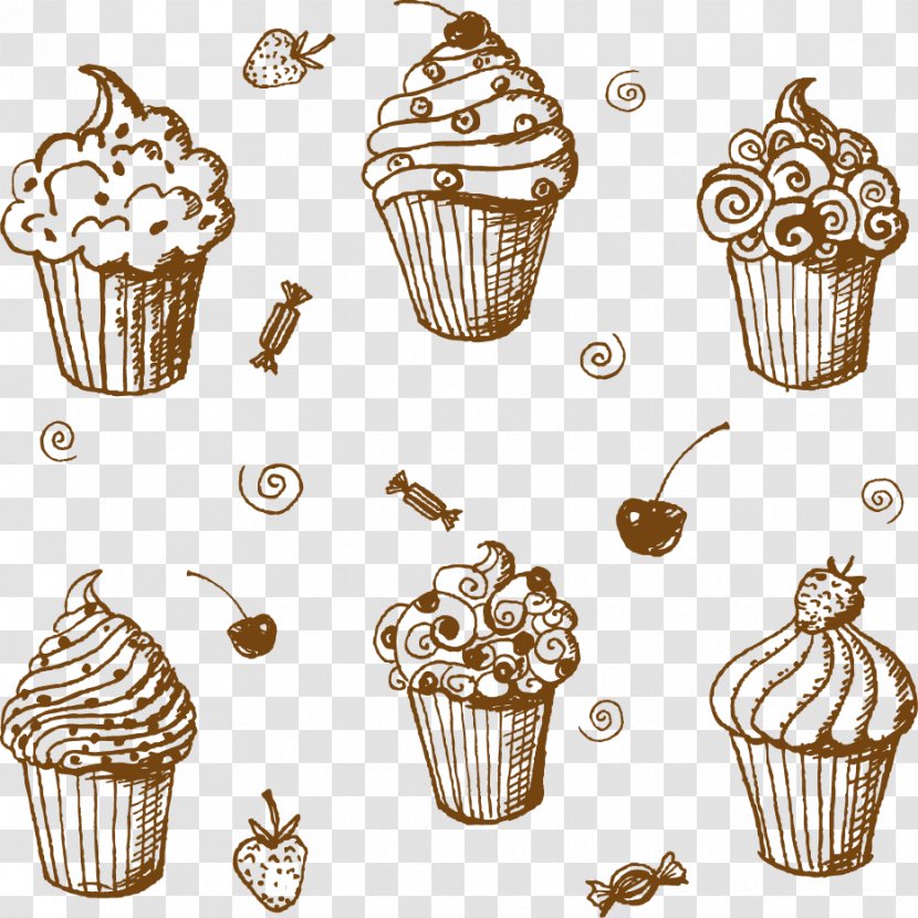 Cupcake Vector Graphics Illustration Royalty-free Image - Baked Goods - Associate Design Element Transparent PNG