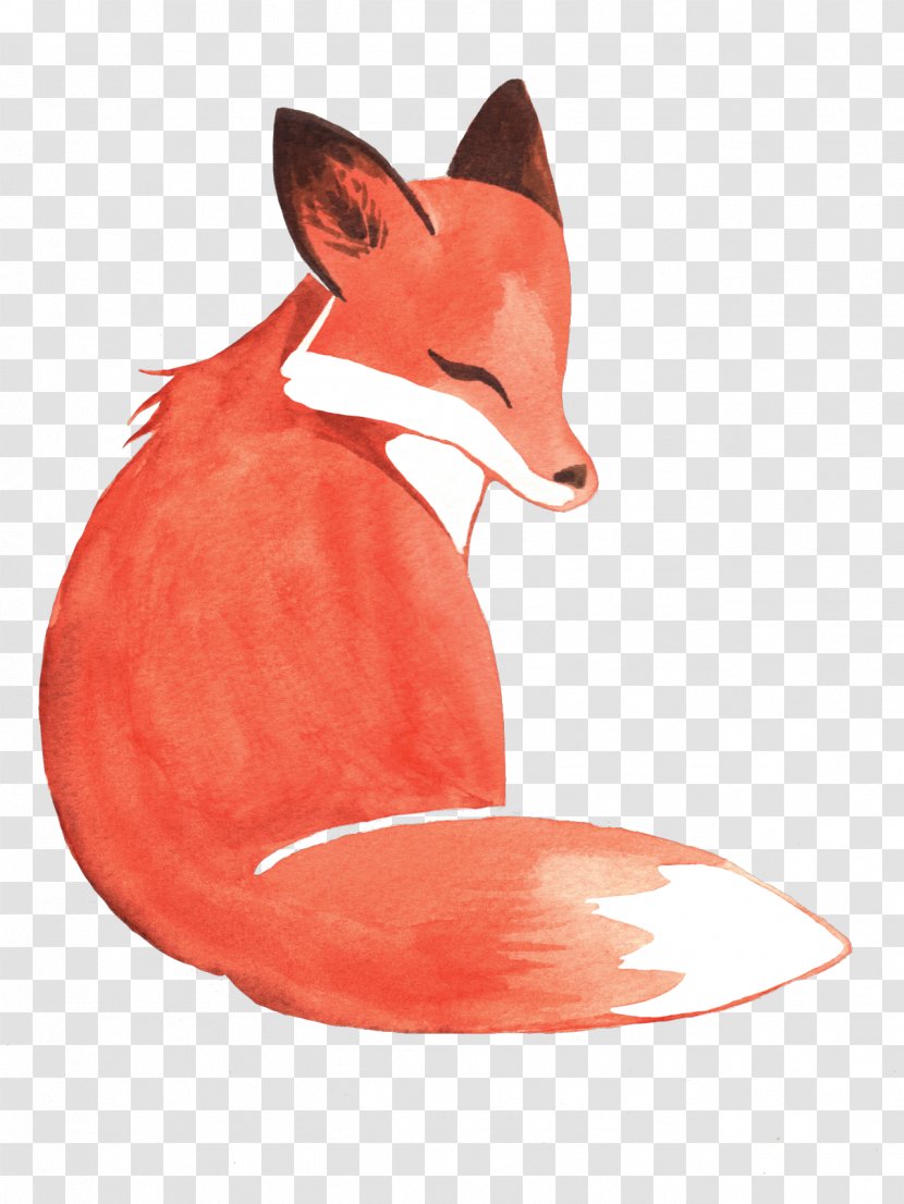 Watercolor Painting Fox Image Clip Art - Vertebrate Transparent PNG