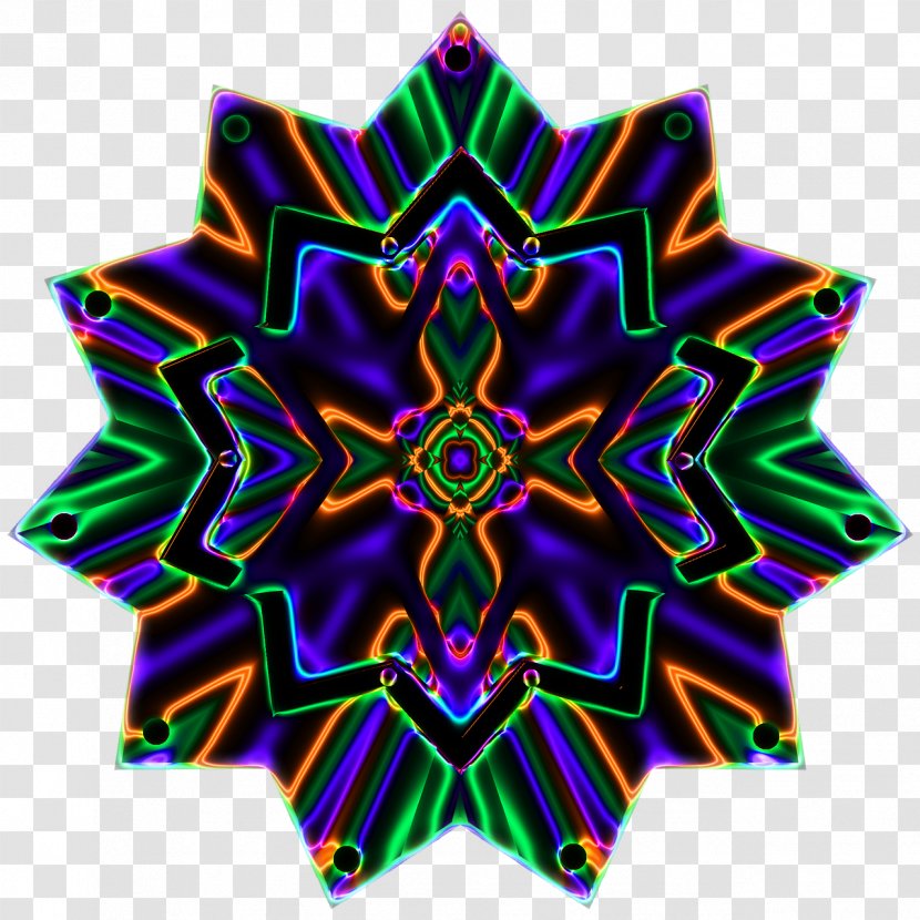 Symmetry Kaleidoscope Zazzle Leggings Pattern - Purple - Shining Star Transparent PNG
