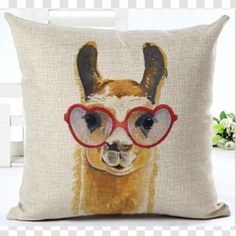 Llama Throw Pillows Cushion Watercolor Painting - Alpaca - Pillow Transparent PNG