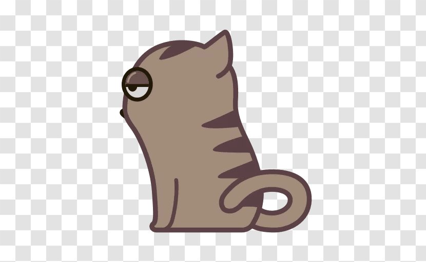 Whiskers Cat Sticker Telegram Messaging Apps Transparent PNG