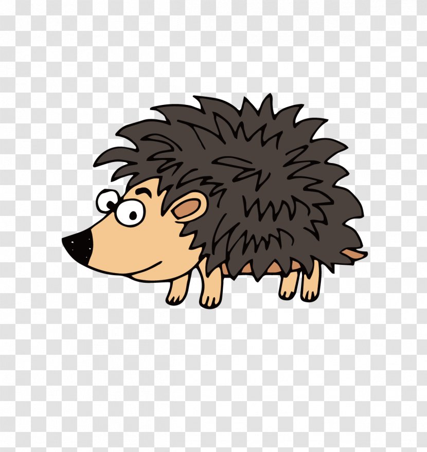 Hedgehog Cartoon Illustration - Mammal - Vector Material Transparent PNG