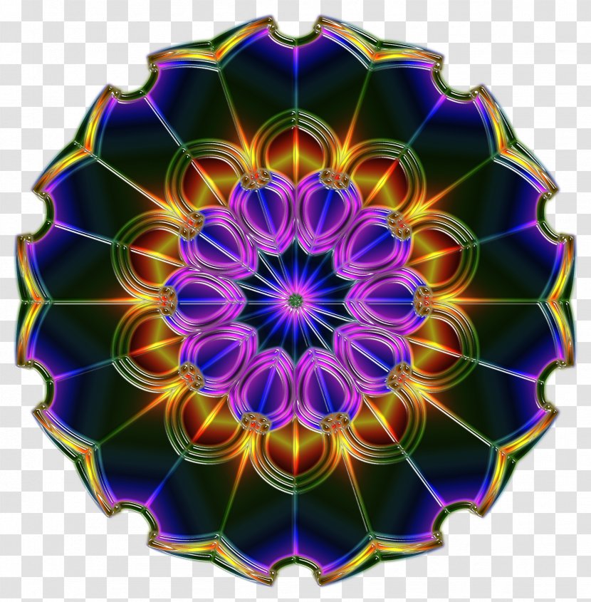 Purple Kaleidoscope Violet Symmetry Cobalt Blue - Flower Transparent PNG