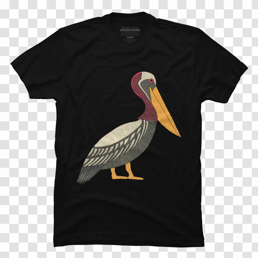 Printed T-shirt Sleeve Neck - Black - Pelican Transparent PNG