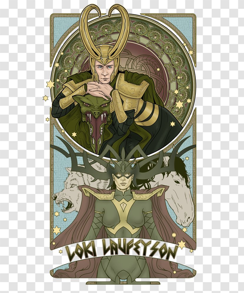 Loki Art Nouveau Poster - Tree Transparent PNG