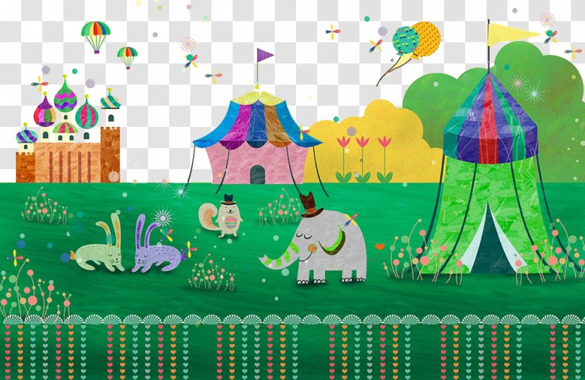 Cartoon Circus Drawing Illustration - Area - Animal Transparent PNG