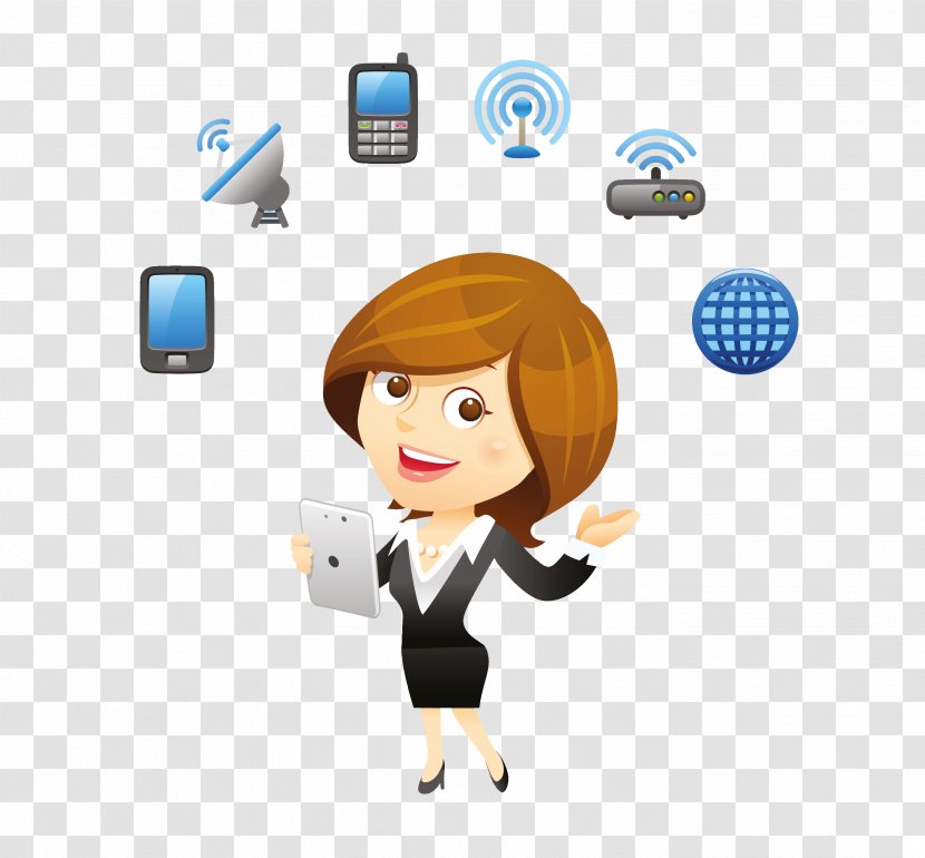 Icon - Heart - Cartoon Business Woman Transparent PNG