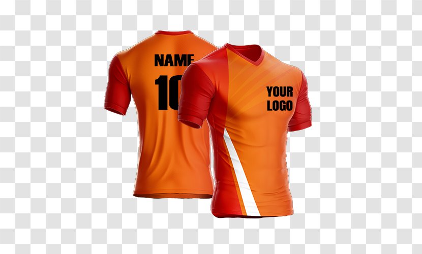 Printed T-shirt Jersey Clothing - Top - Orange Tshirt Design Transparent PNG