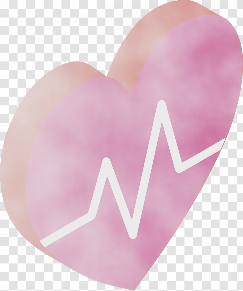 Pink M Heart M-095 Transparent PNG