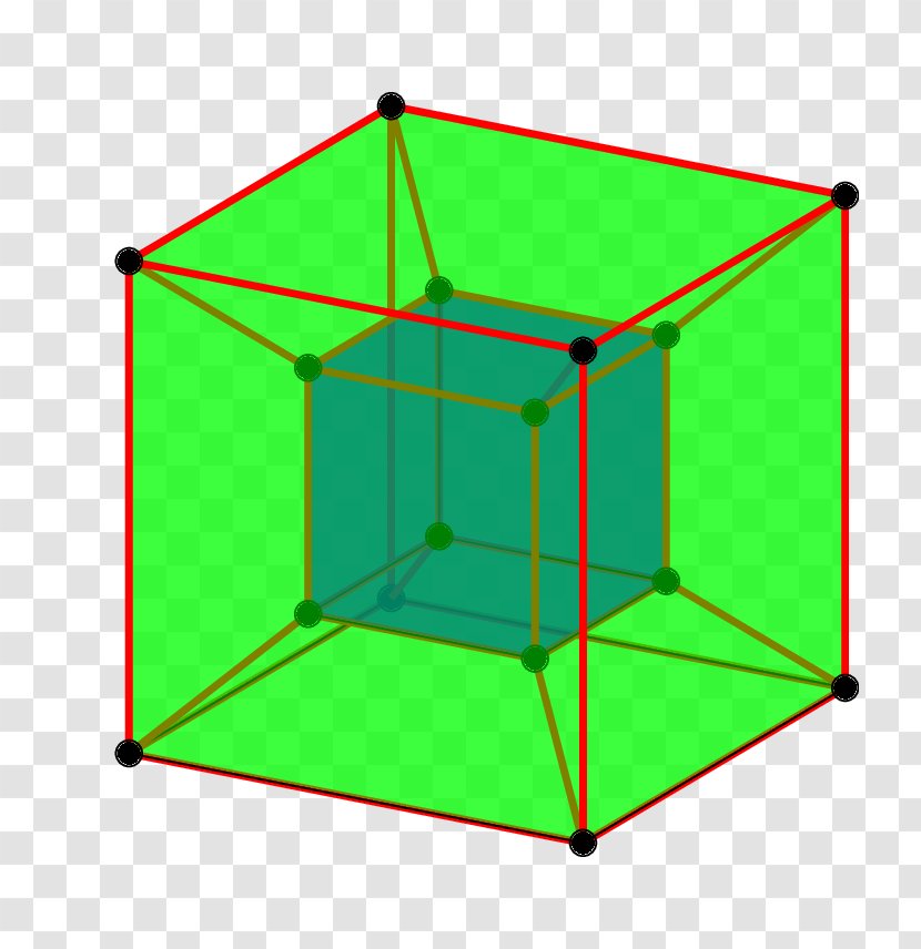 Hypercube Tesseract Line Point - Mathematics Transparent PNG