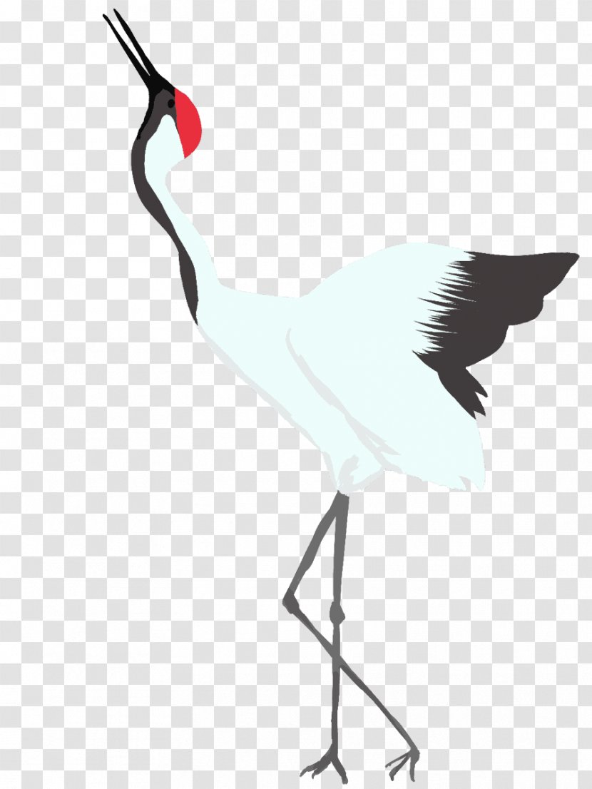Crane Bird Illustrator Clip Art - Black And White Transparent PNG