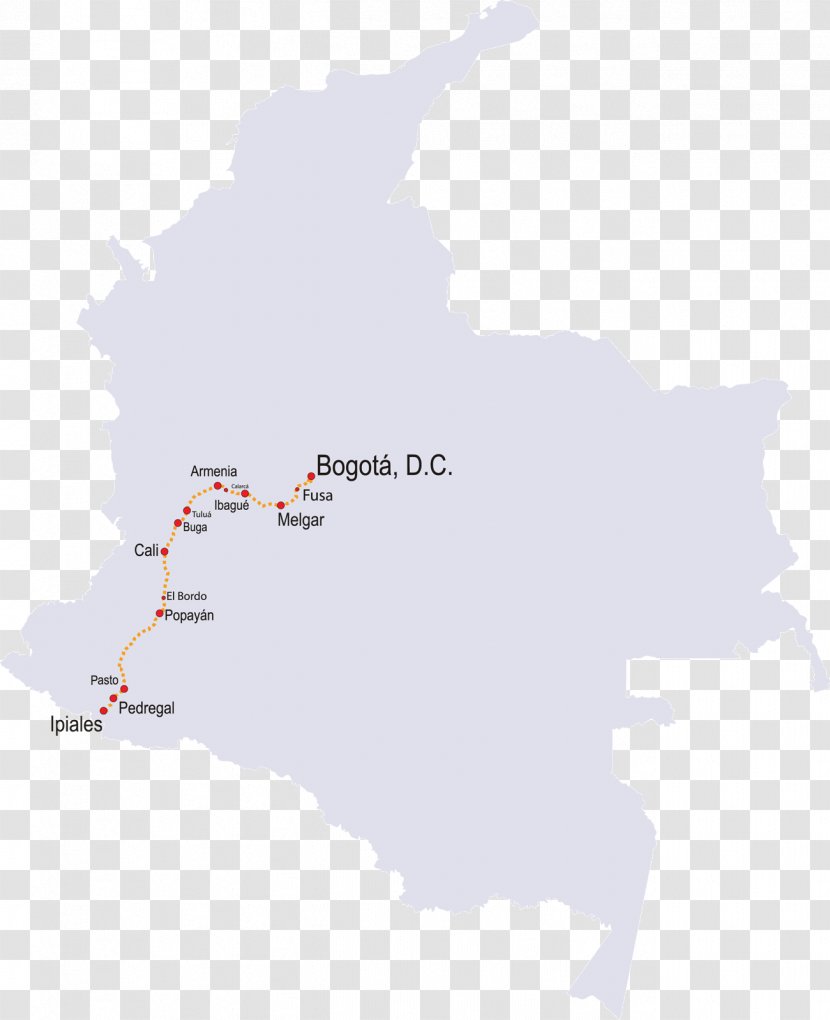 Map Colombia Area - Bus Front Transparent PNG