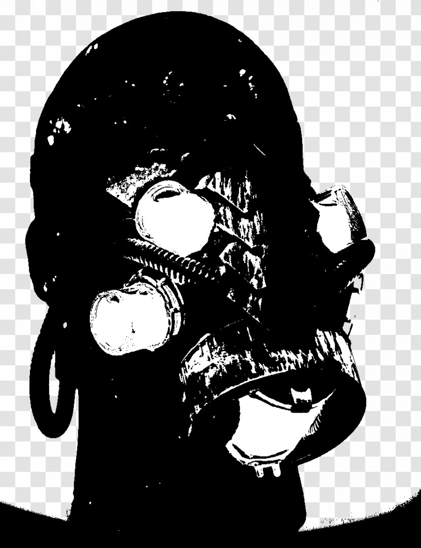 Neuromancer Art Graphic Design Monochrome Photography - Cyberpunk - Gas Mask Transparent PNG