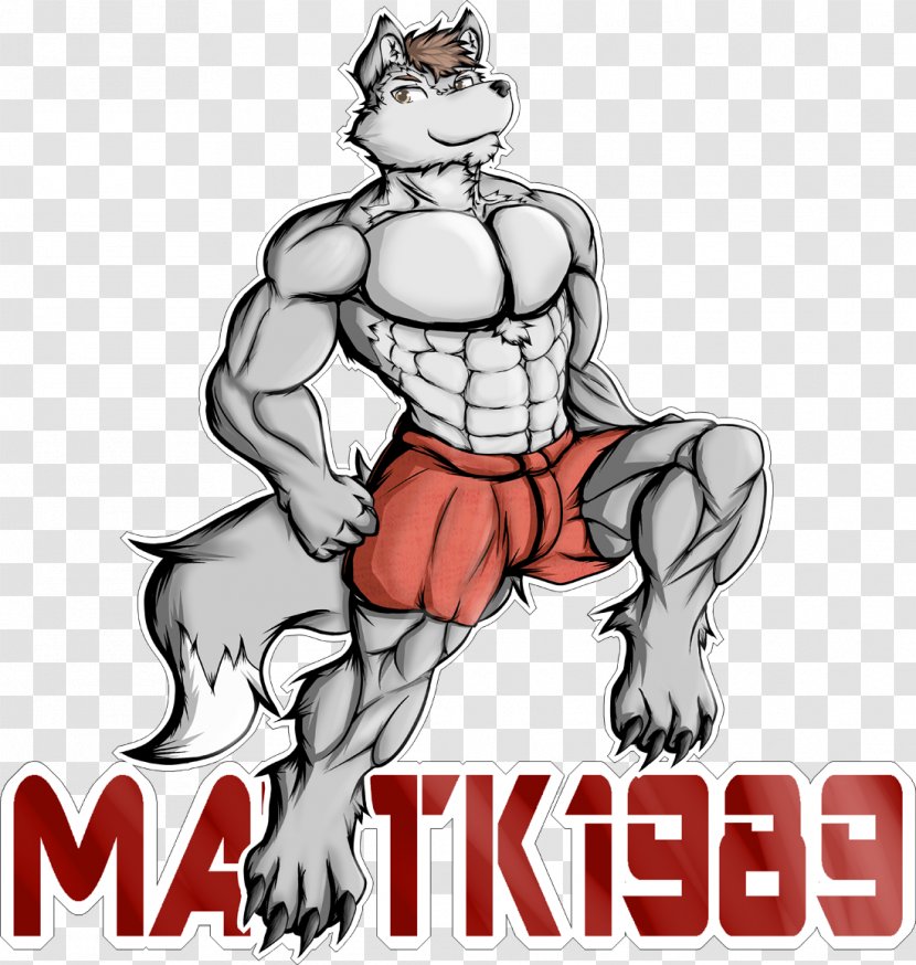 Gray Wolf Muscle Cartoon Tiger Animation - Arm Transparent PNG