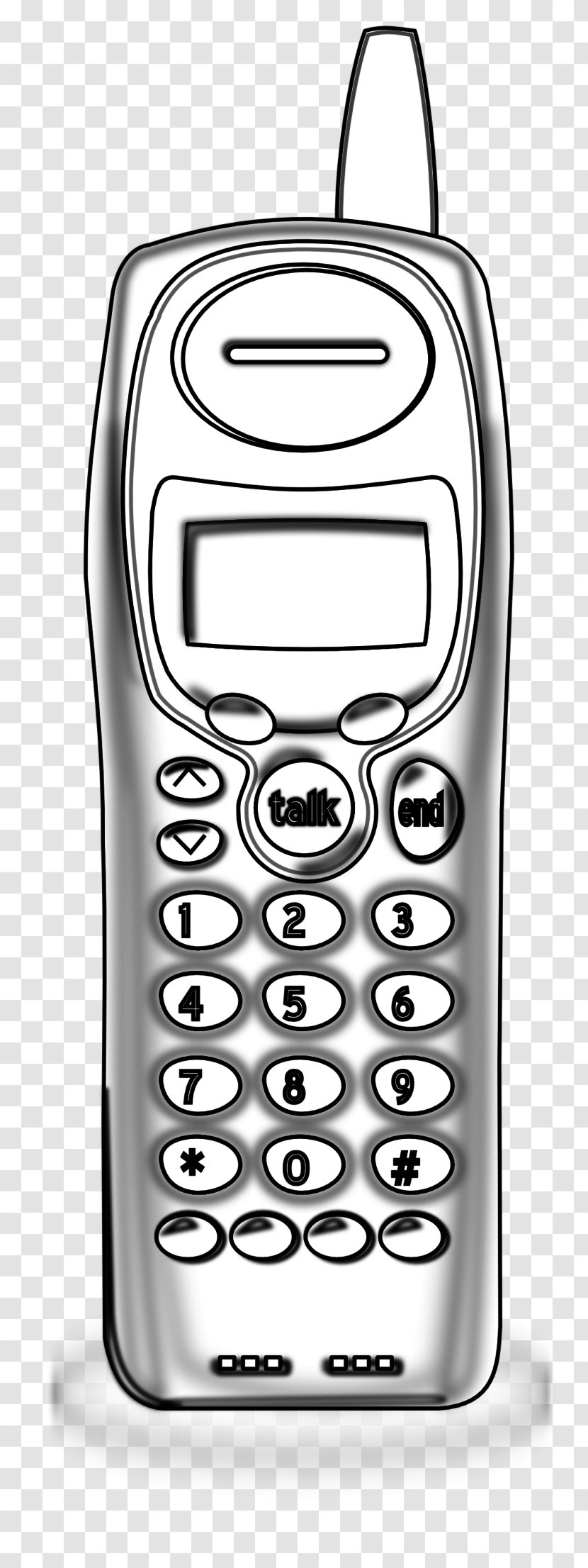 Coloring Book Cordless Telephone Chatter IPhone - Cell Phone Cartoon Transparent PNG