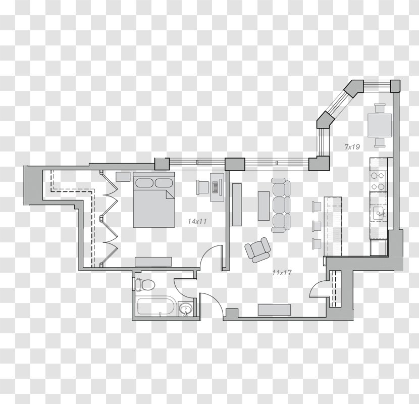 Embassy Tower Floor Plan Apartment Bedroom - Diagram Transparent PNG