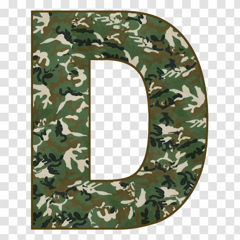 Letter Case Alphabet Military Camouflage - B - LETTER D Transparent PNG