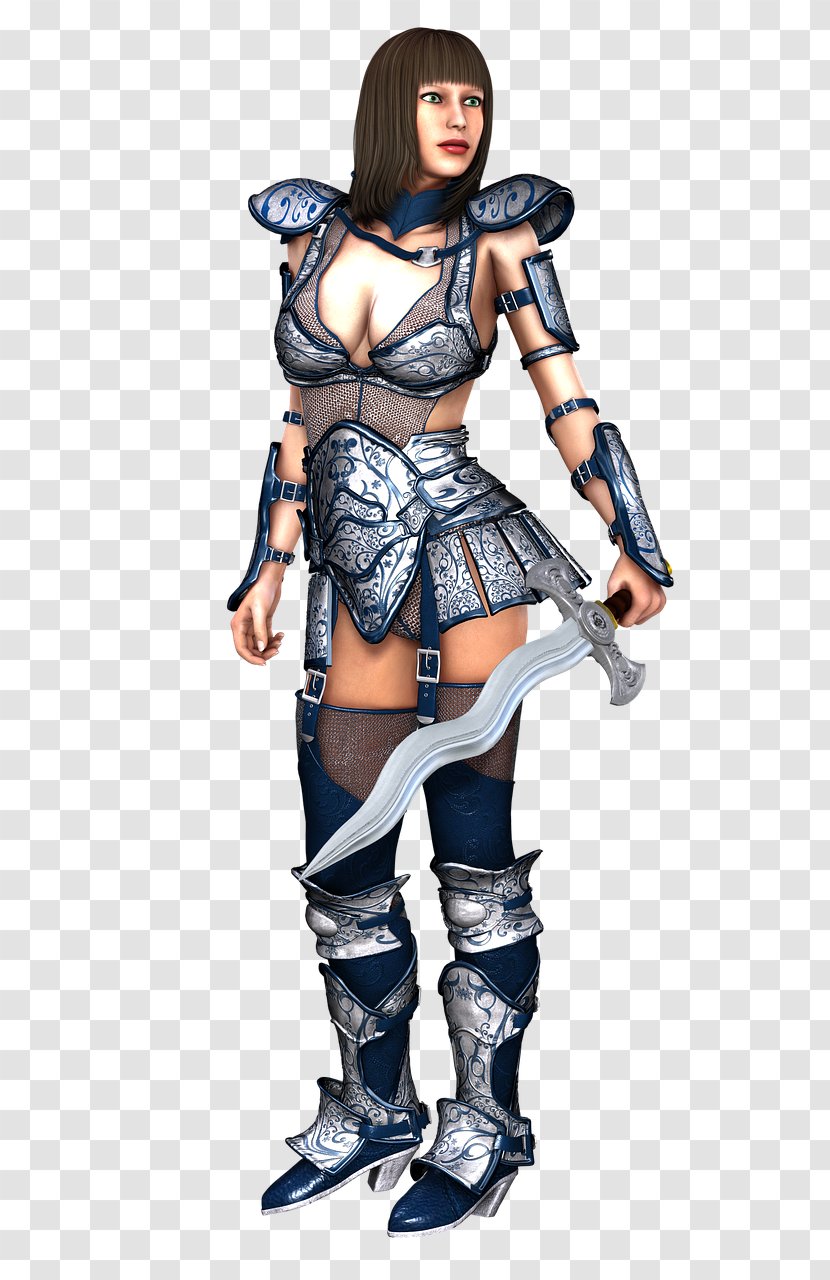 The Woman Warrior Armour Costume Design Knight Character - Outerwear Transparent PNG