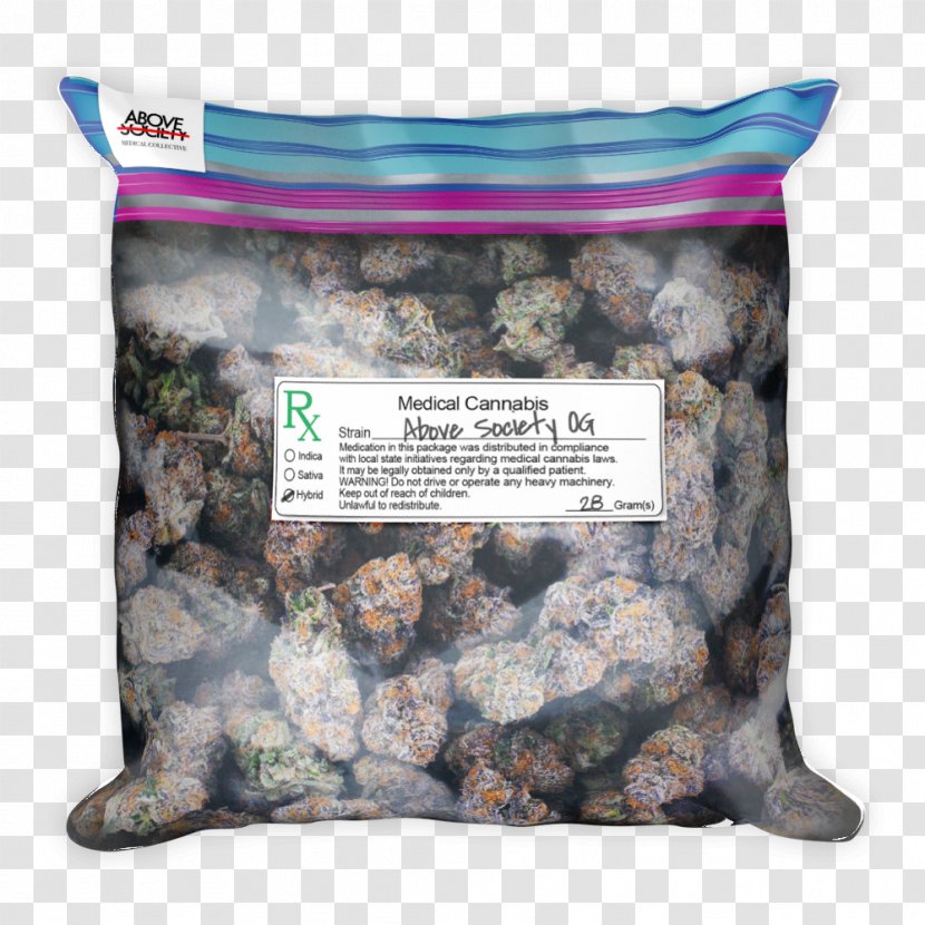 Throw Pillows Ziploc Bag Cannabis - Medical - Pillow Transparent PNG