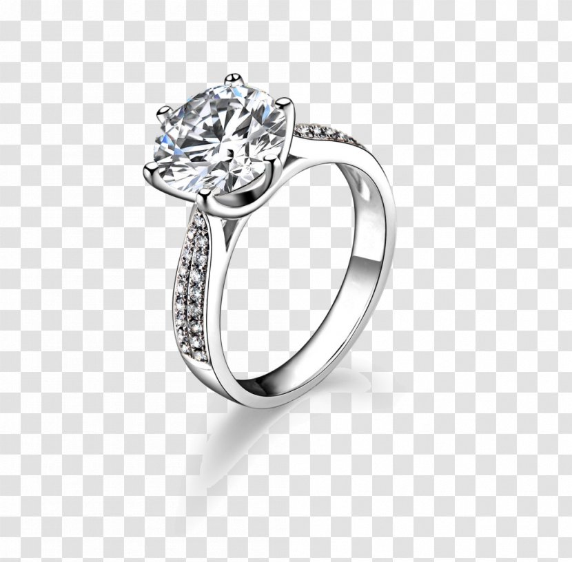 Gemological Institute Of America Wedding Ring Diamond Jewellery - Ceremony Supply - Jewelry Cartoon Pictures,Exquisite Transparent PNG
