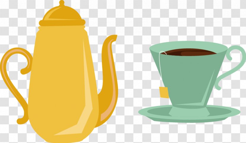 Teapot Coffee Cup Mug - Tea Bag - Vector Teacup Transparent PNG