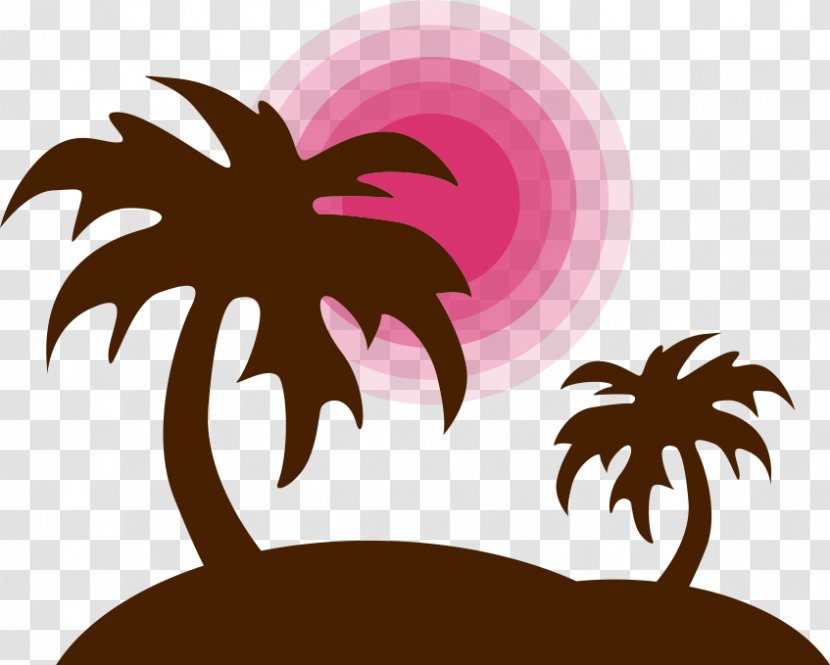 Paper Sticker Label Decal Printing - Wall - Brown Coconut Tree Transparent PNG
