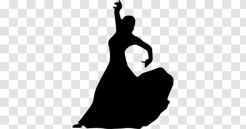 Silhouette Dancer Flamenco YouTube - Black And White Transparent PNG