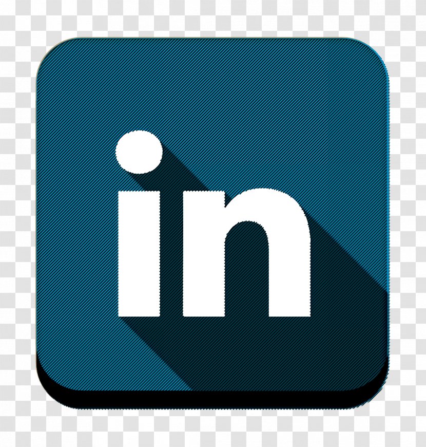 Linkedin Icon Social Media - Aqua - Electric Blue Logo Transparent PNG