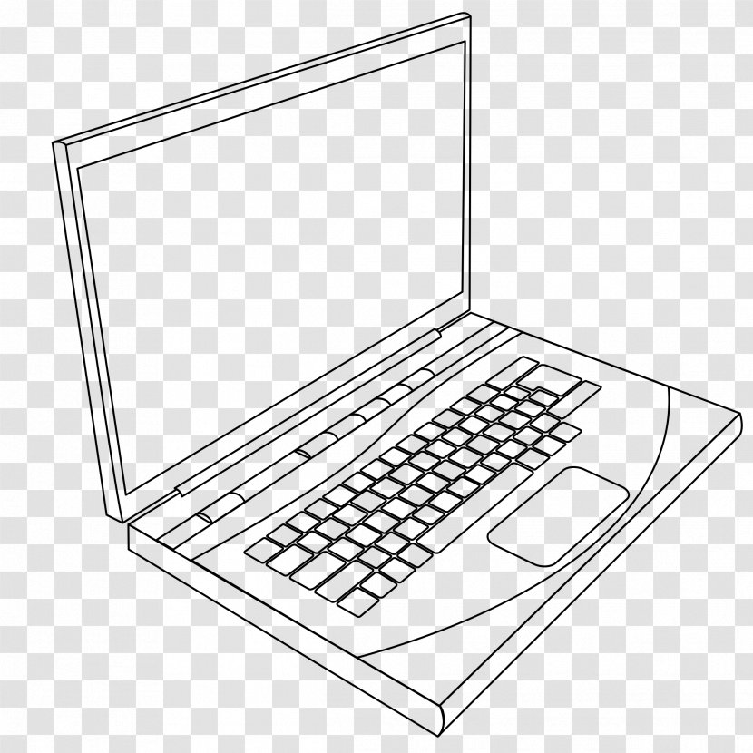 Line Art Drawing Clip Vector Graphics Laptop - Computer - Clipart Illustrations Transparent PNG
