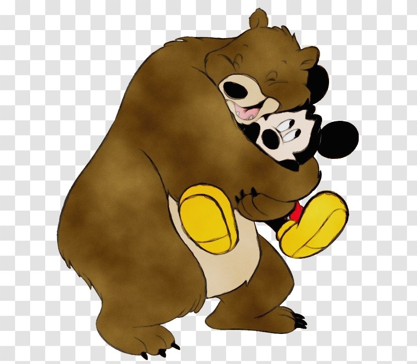 Watercolor Love - Hug - Fictional Character Grizzly Bear Transparent PNG
