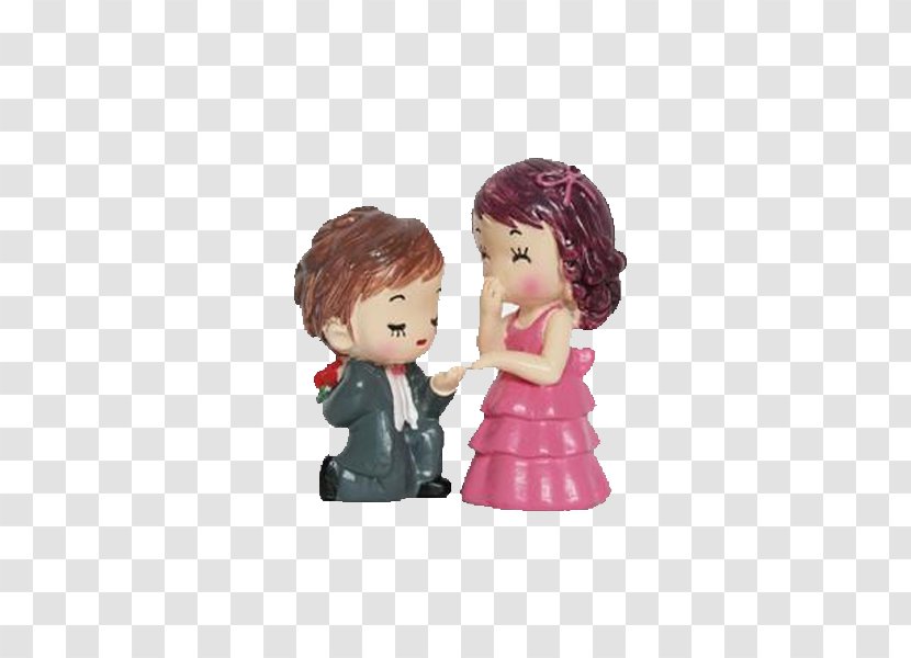 Marriage Proposal - Heart - Cartoon Doll Transparent PNG