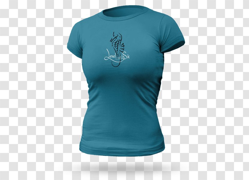 T-shirt Sleeve Neck Font - Sea Horse Transparent PNG
