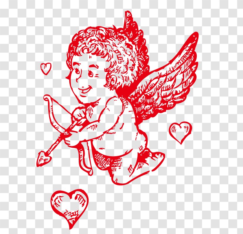 Valentines Day Heart Illustration - Flower - Cupid Transparent PNG