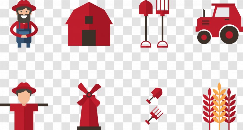 Farmer Illustration - Farm - Wheat Picking Tool Transparent PNG