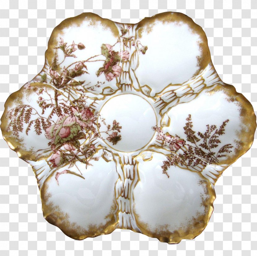 Porcelain Pottery Antique Plate Limoges - Dishware Transparent PNG