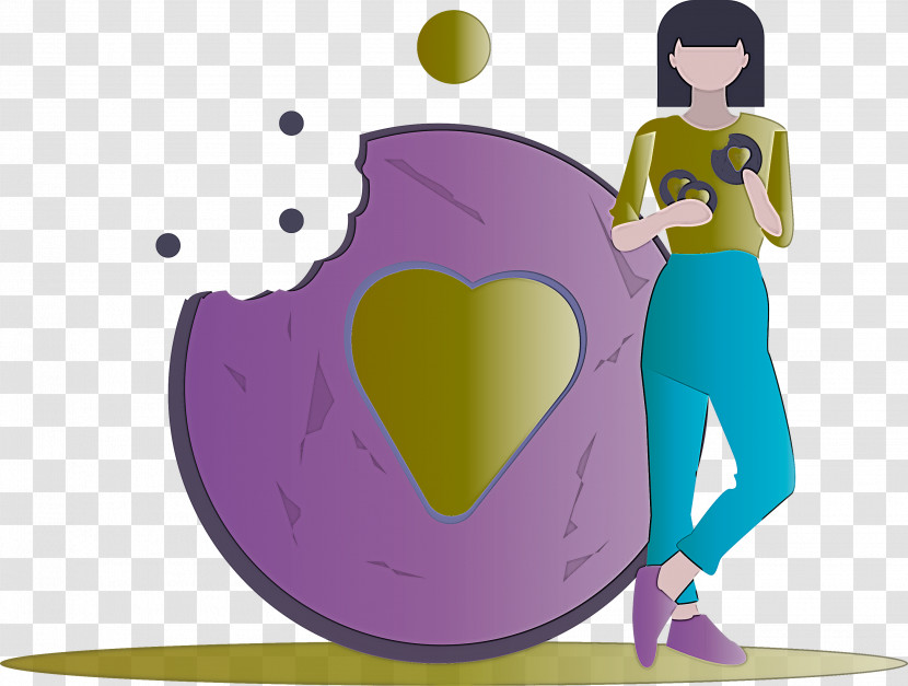 Cookie Love Girl Transparent PNG