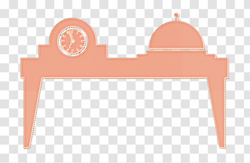 Hotel Icon Room Service - Table - Logo Peach Transparent PNG