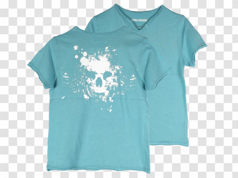 T-shirt Polo Shirt Sleeve Shoulder - Blue Transparent PNG