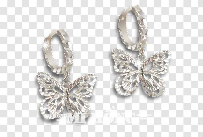 Earring Jewellery Butterfly Silver Cửa Hàng Trang Sức Pnj - Consumer Transparent PNG
